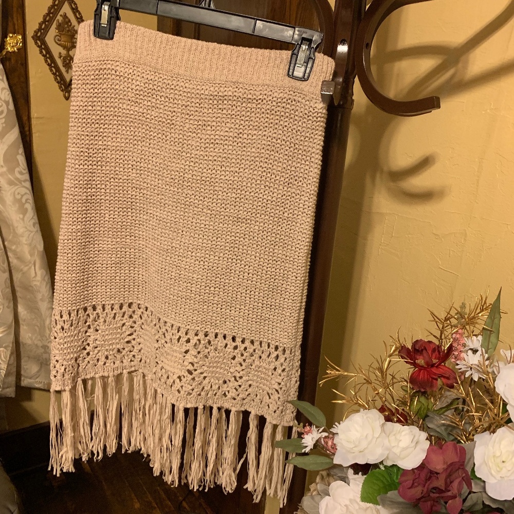 Tan Macrame Skirt {Moon River}